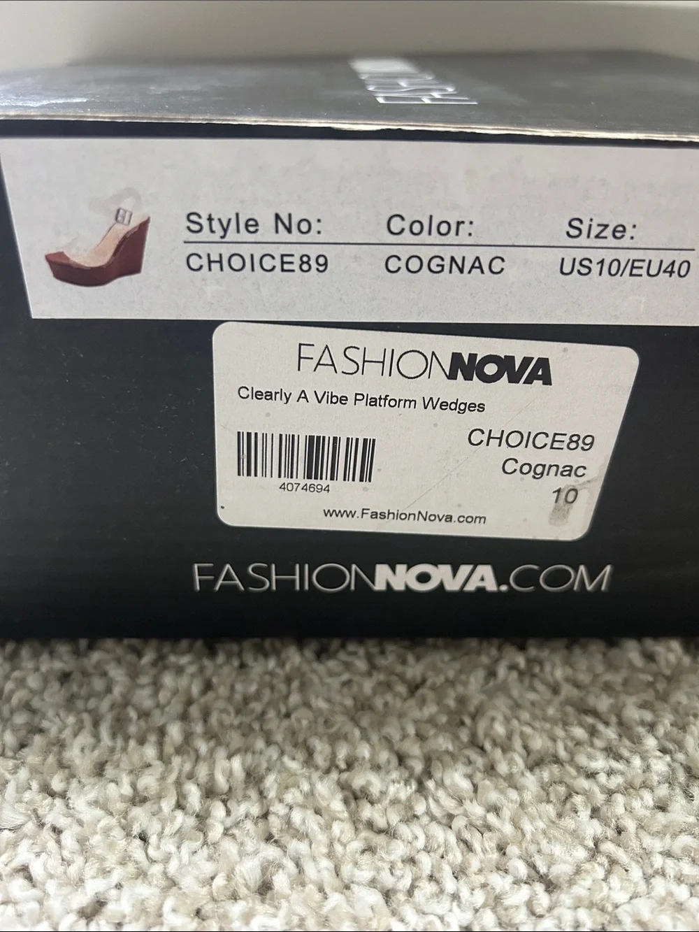Fashion Nova Clear Strap Platform Sandals in Brown